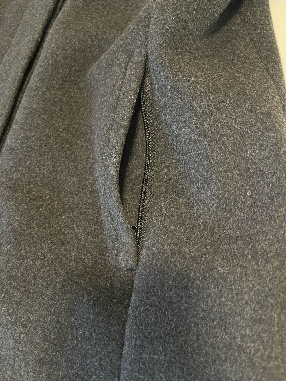Vintage H&M Coat Overcoat Gray Size 12 Wool Cashmere Dark Academia Minimalist - Picture 10 of 16